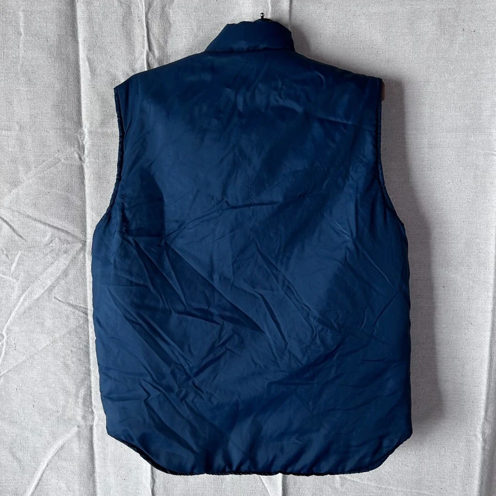 Vintage Dallas Cowboys NFL Sears Roebuck Boys Large Blue Puffer Vest Zip Up‎